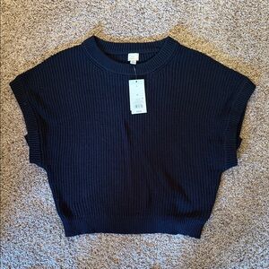 NWT A New Day Black Short Sleeve Sweater - XL